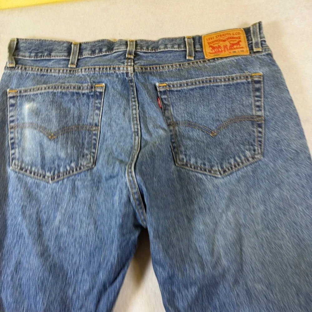 Levis 505 Regular Fit Straight Leg Jeans Mens 38x34‎ Medium Wash Blue Denim
